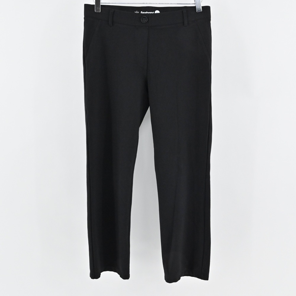 BETABRAND Pants Womens Size LP Short Black Mid Rise Straight Leg Pull On Stretch
